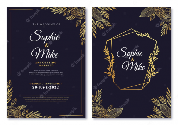 Kertas undangan dengan tekstur mewah dan berkelas